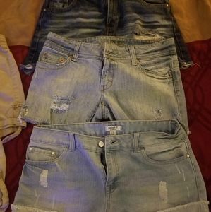 LOT of denim shorts sz 8/9